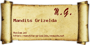 Mandits Grizelda névjegykártya